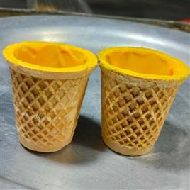 Mango Chocolate Coated Edible Biscuit Cup