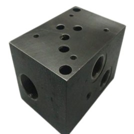 Hydraulic Press Manifold Block, 70 Degree