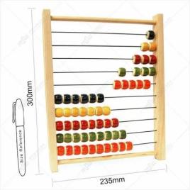 MANIKARN 10 Rod Wooden Abacus