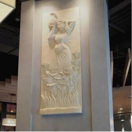 Beige Marble Wall Stone Mural, 20mm Thickness