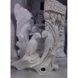 Marble Parrot Sculpture