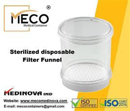 Meco 125ml Circular Plastic Filter Funnels