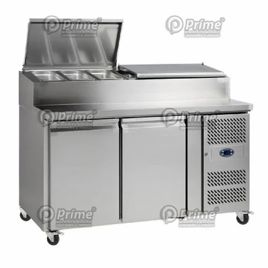 Metal 2 Door Pizza Prep Salad Counter