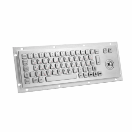 Stainless Steel Keyboard with Optical Trackball