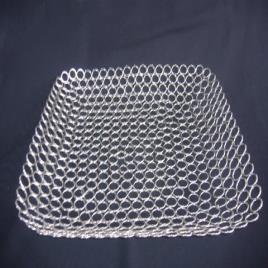 Metal Silver Netted Crystal Tray