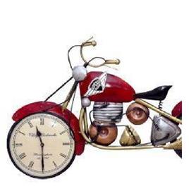 Metal Bike Statue Clock