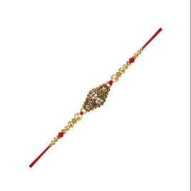 Metal Thread R4 Stone Rakhi