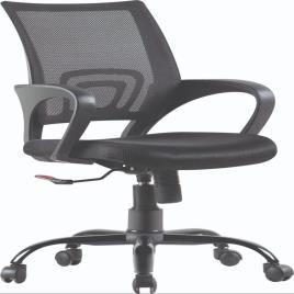 Mid Back Office SWING Chair - Fixed Arm, Black