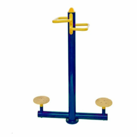 Mild Steel Black Outdoor Double Waist Twister