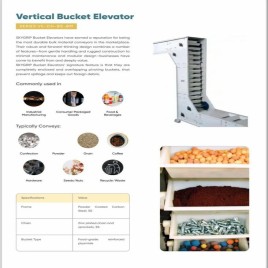 Mild Steel Z Bucket Elevator Conveyor, 3 Ton/Hour