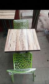 4-Seater Mild Steel Dining Table Set