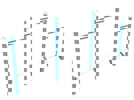 Mild Steel Gymnastic Horizontal Bars Blue