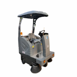 Industrial Ride-On Sweeper Machine, Electric Battery