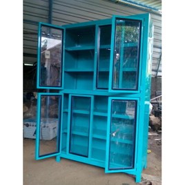 Green Mild Steel Library Cupboard