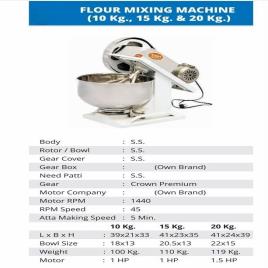 Mild Steel Dough Mixer 10kg