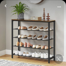 Mild Steel Powder Coated Shoe Stand, 4 Shelves