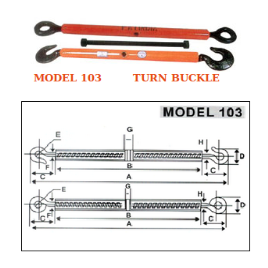 Mild Steel Turn Buckle 108-144mm