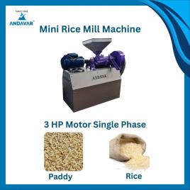 Single Phase Mini Rice Mill Machine