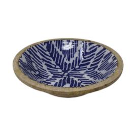 MKI Blue Meenakari Wooden Bowl