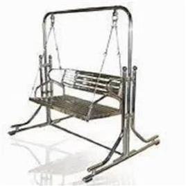 Modern Garden Swing, Stainless Steel, 2 Seater