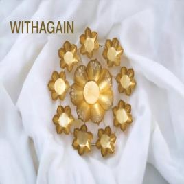 Modern Round Metal Flower Urli