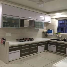 Modern Straight PVC Kitchen