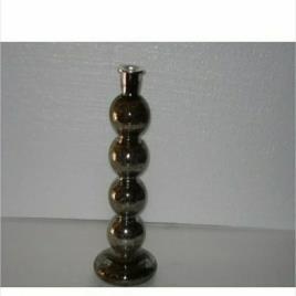 Tabletop Silver Mercury Glass Candle Holder, 12 Inch