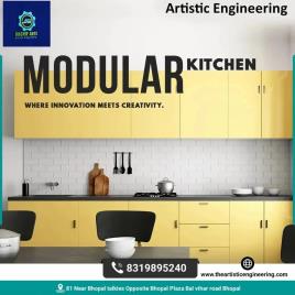 Modern Wooden L-Shape Kitchen