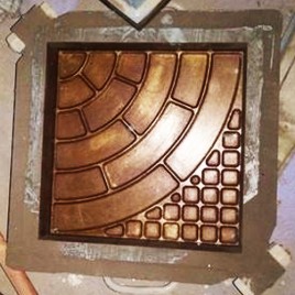 Mild Steel Chequered Tile Mould Set