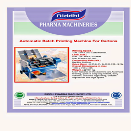 Riddhi Automatic Label Batch Code Printer