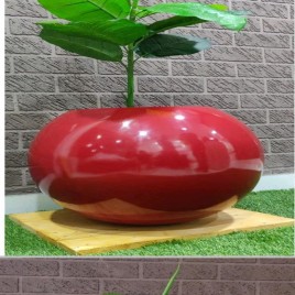 FRP Round Apple Planter 12 Inch