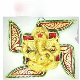Multicolor Ganesh German Metal Wall Hanging