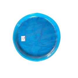 Naakoda Blue Plastic Buffet Plate, 9 Inch