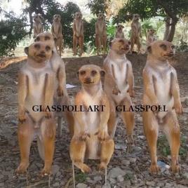 Natural Fiber Meerkat Statue