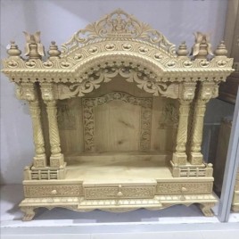 Natural Polish Teak Wood Temple Machine
