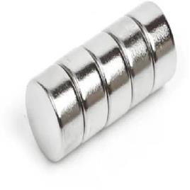 Neodymium Round Disc Magnet 12x6mm (5 Pack) Silver