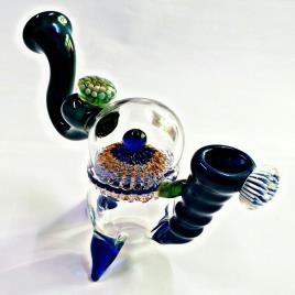 Newzenx Multicolor Glass Smoking Bubble Water Pipe