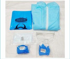 Nonwoven Blue Disposable PPE Kit