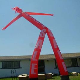 Nylon Fabric Red Air Dancer Balloon