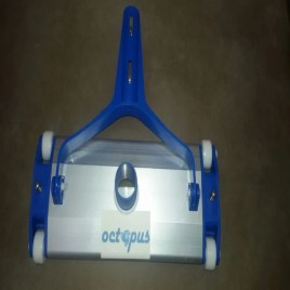 Blue and White Pool Cleaning Equipment