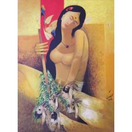 24x36 Inch Oil Color Painting