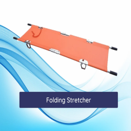 Orange 5-Foot Folding Stretcher