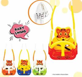 Outdoor Red Plastic Baby Swing, 1 Seater