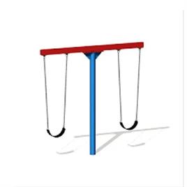Outdoor T Shaped Metal Swing