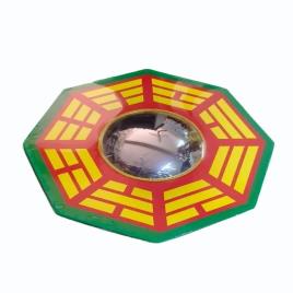 Wooden Bagua Mirror with Paint Coating, For Decoration
