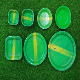 Green Ecofriendly Round Paper Plate