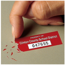 Ultra Destructible Vinyl Security Labels