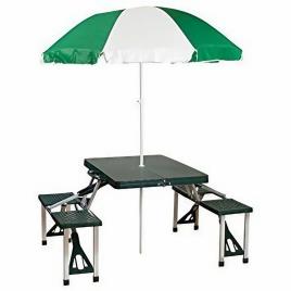 Aluminium Foldable Picnic Table with Umbrella