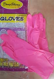 Pink Blue Latex Gloves, Free Size