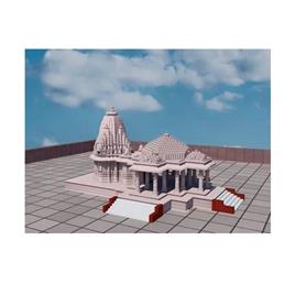 Pink Engraved Stone Temple